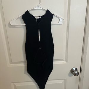 Black Zara cut out bodysuit